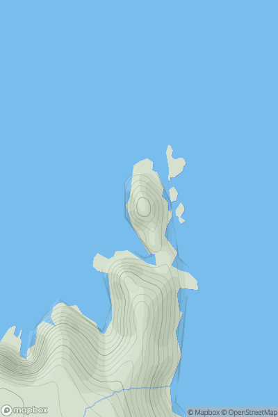 Thumbnail image for The Noup [Shetland Islands] [HP633182] showing contour plot for surrounding peak